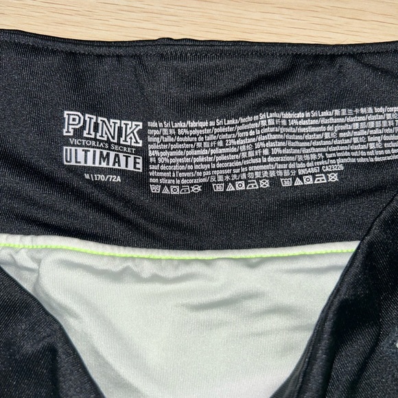 Victoria’s Secret PINK ultimate shorts SZ MED Neon green sports athletic - Picture 4 of 4